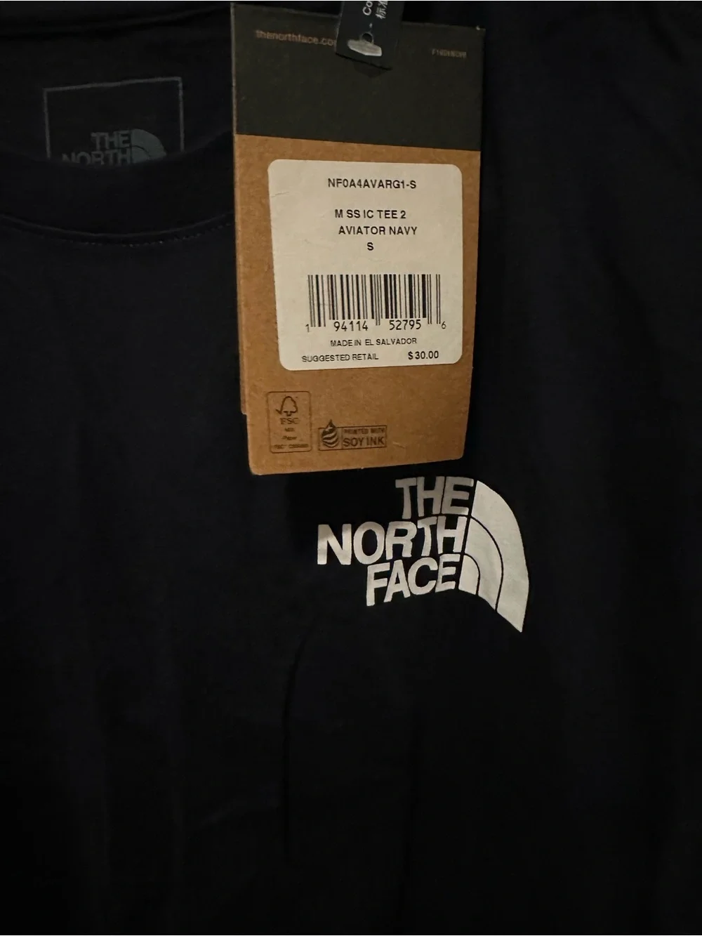 NWT NAVY The North Face International Collection Climb Graphic Tee